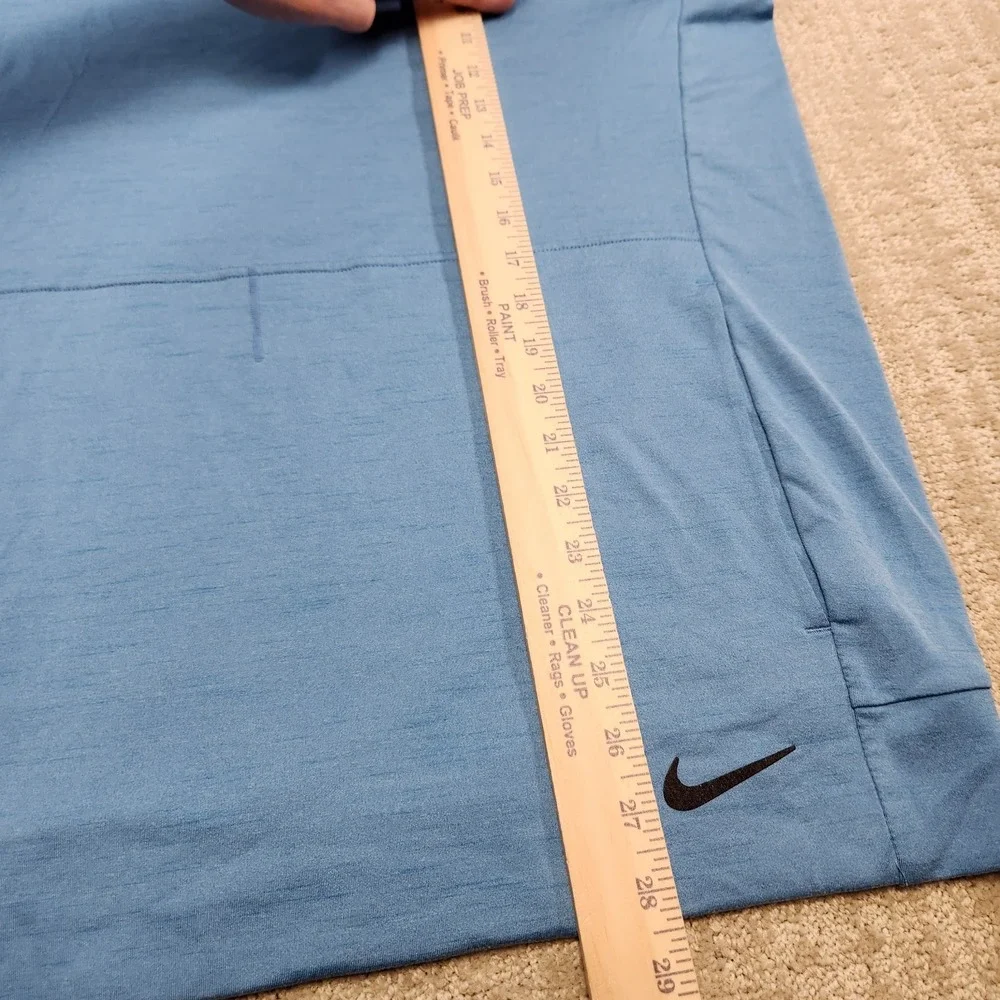 Nike Yogo Hoodie Men Medium Dri Fit ADV Lightweight‎ Blue Stretch Sweatshirt